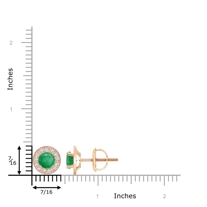 A - Emerald / 1.86 CT / 14 KT Rose Gold