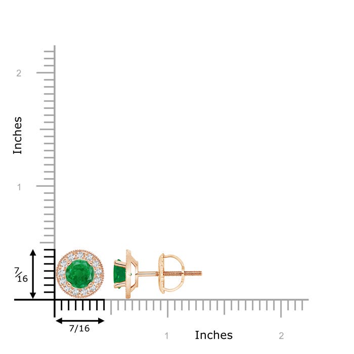 AA - Emerald / 1.86 CT / 14 KT Rose Gold