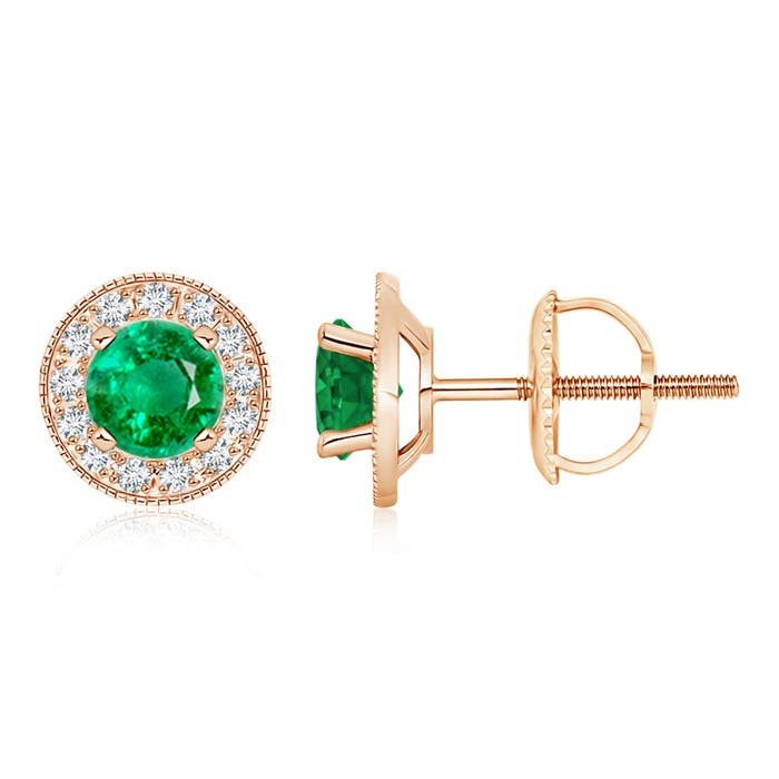 AAA - Emerald / 1.86 CT / 14 KT Rose Gold