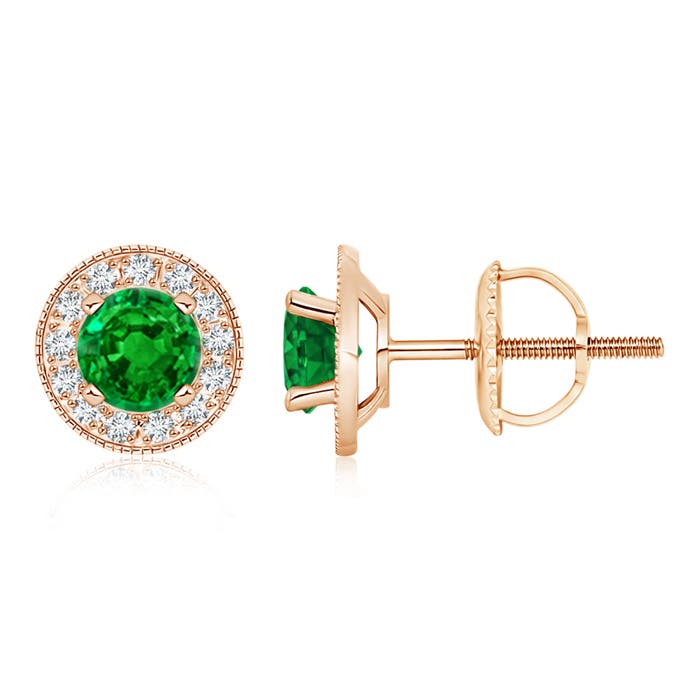 AAAA - Emerald / 1.86 CT / 14 KT Rose Gold