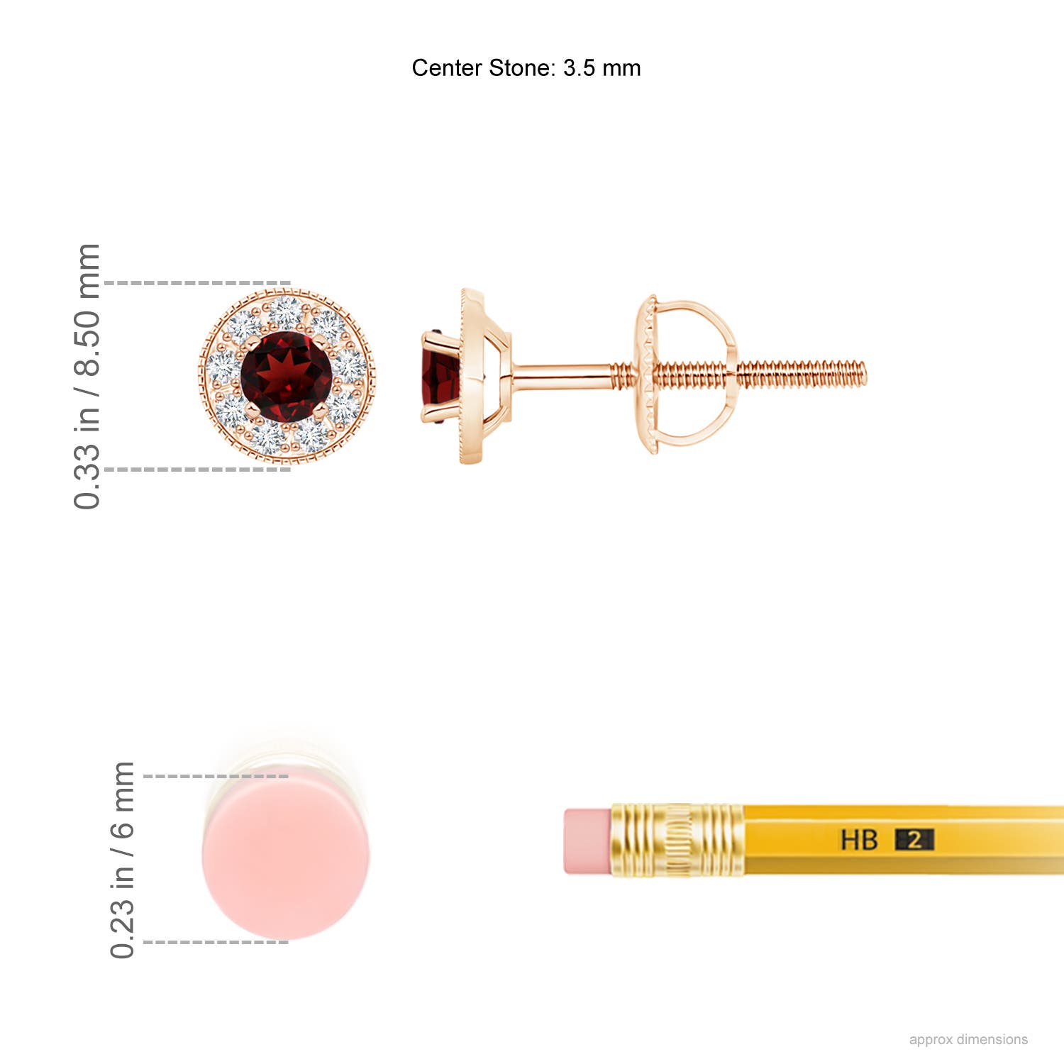 AAA - Garnet / 0.65 CT / 14 KT Rose Gold