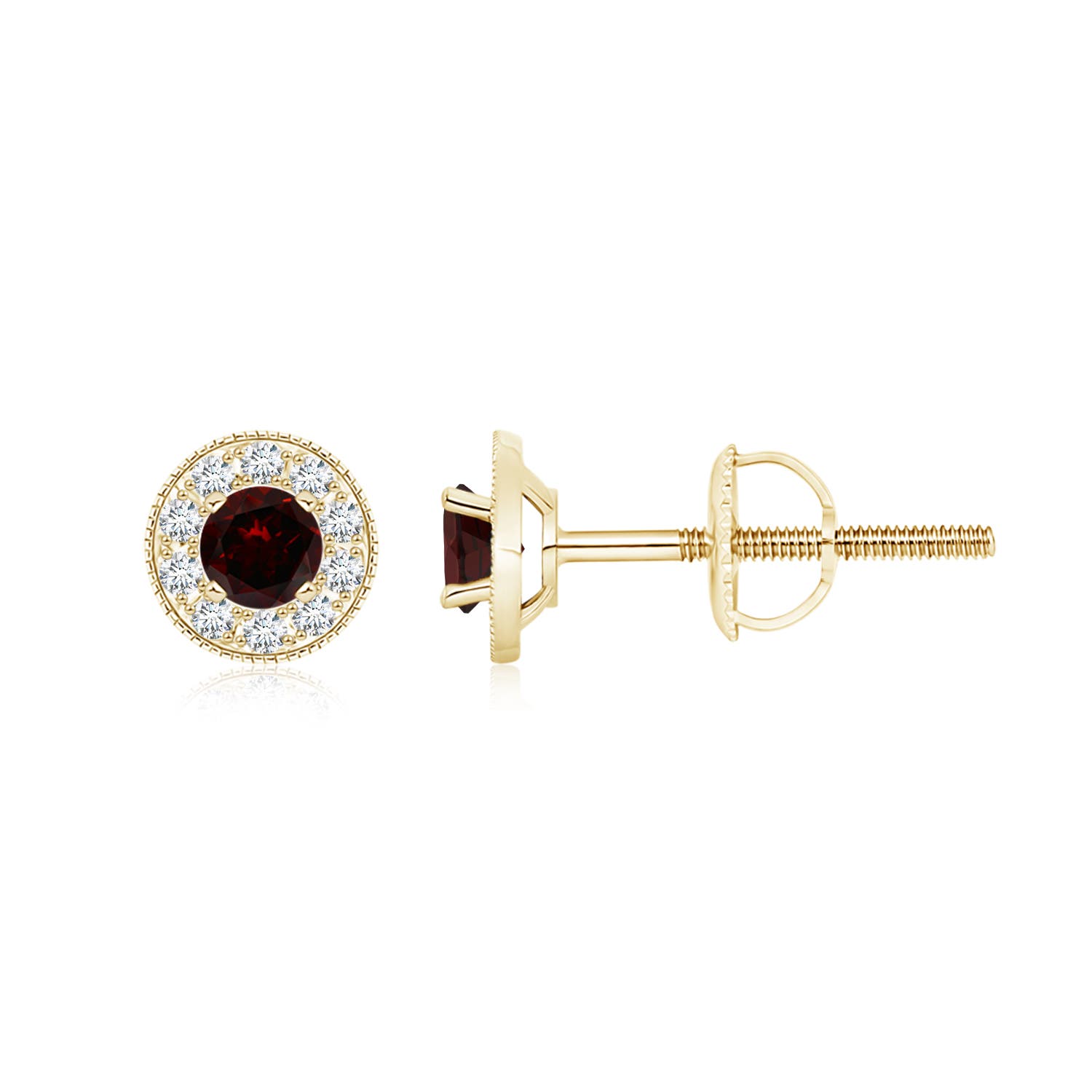 A - Garnet / 0.94 CT / 14 KT Yellow Gold