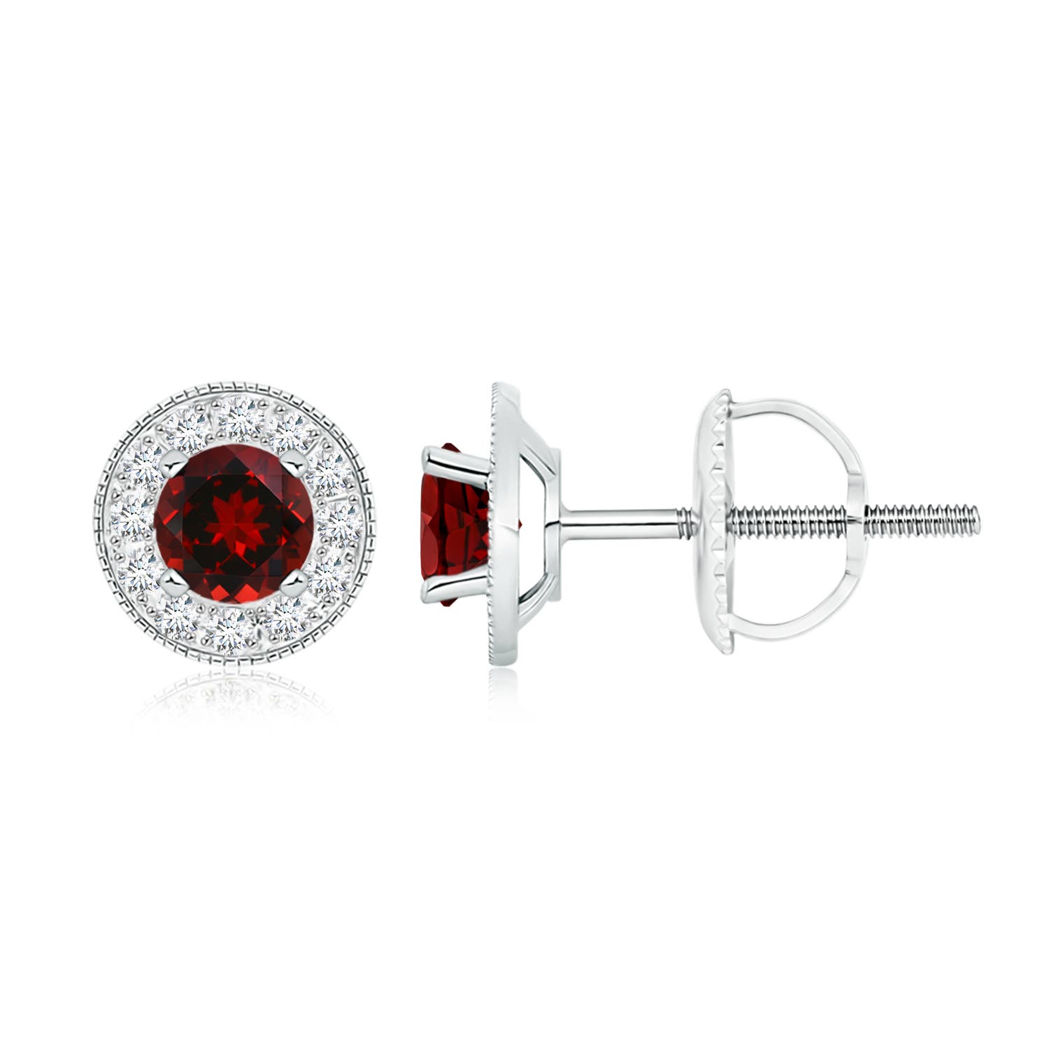 AAAA - Garnet / 1.54 CT / 14 KT White Gold