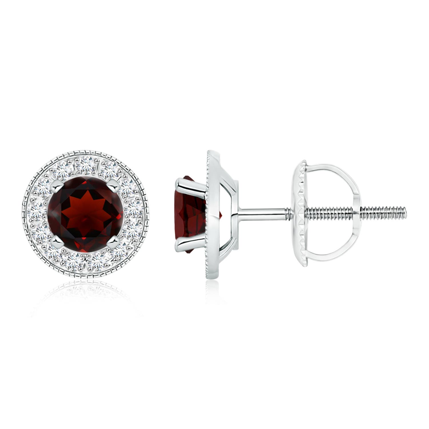 AA - Garnet / 2.36 CT / 14 KT White Gold