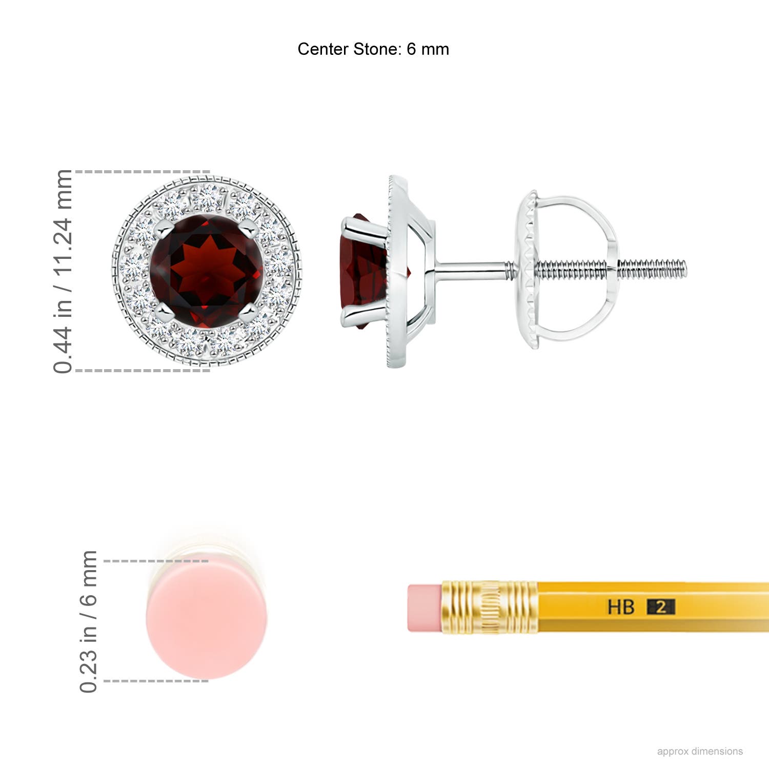 AA - Garnet / 2.36 CT / 14 KT White Gold