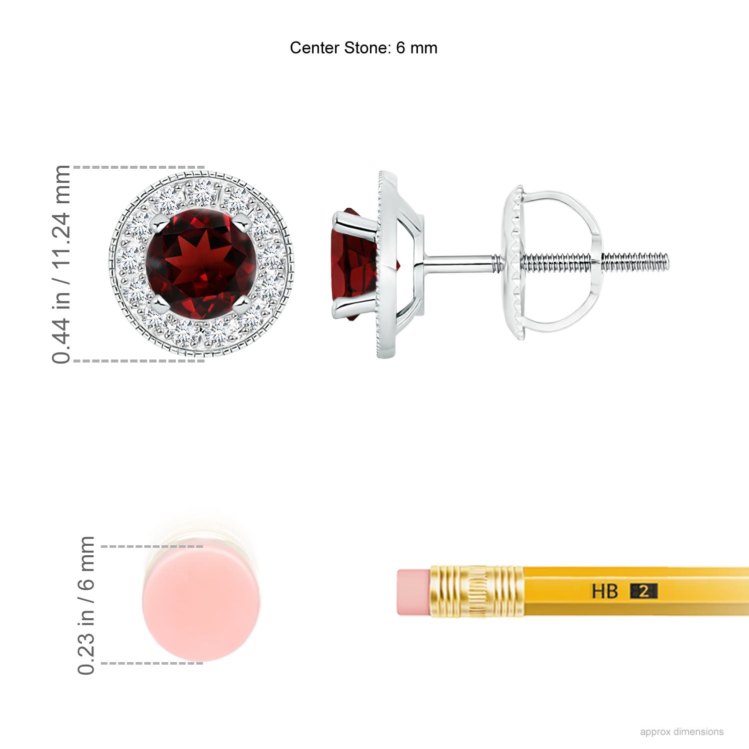 AAA - Garnet / 2.36 CT / 14 KT White Gold