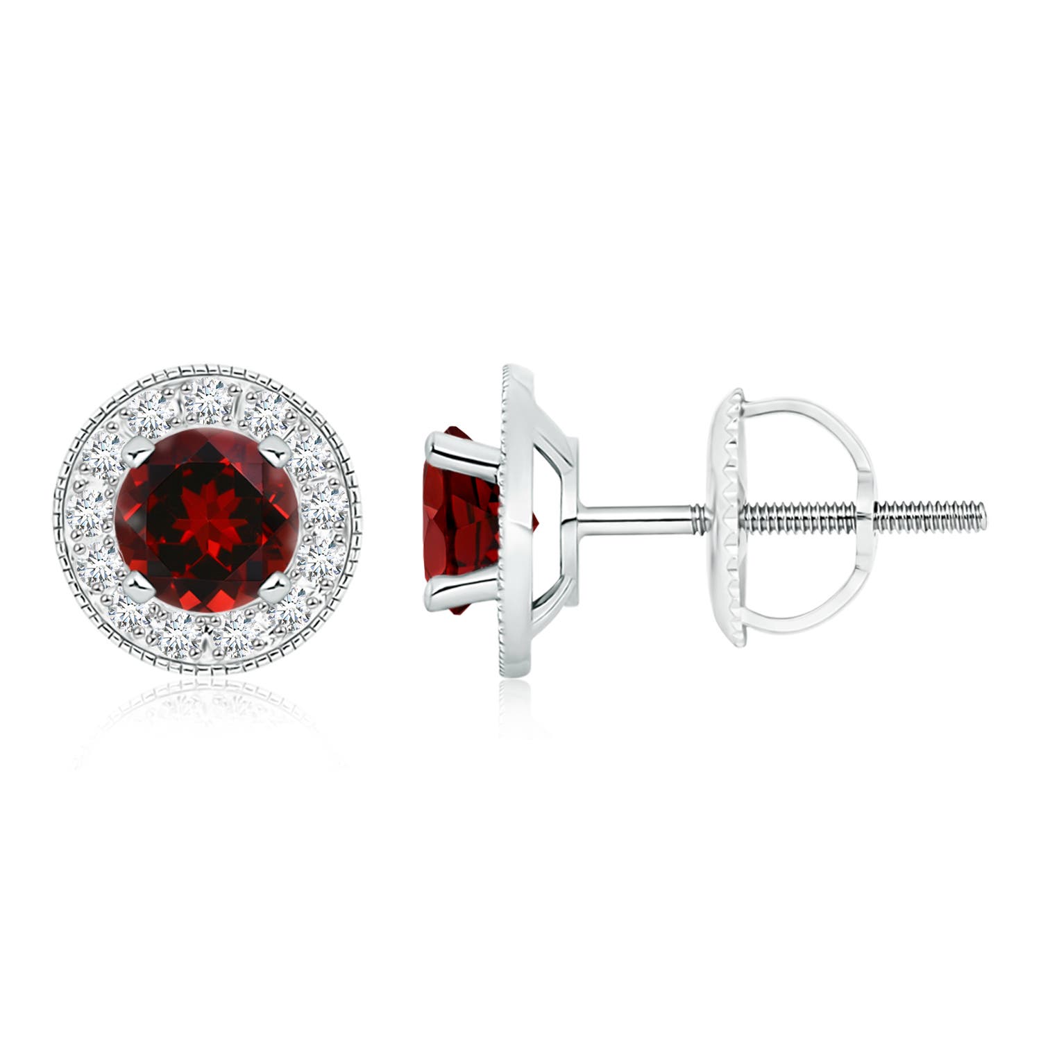 AAAA - Garnet / 2.36 CT / 14 KT White Gold