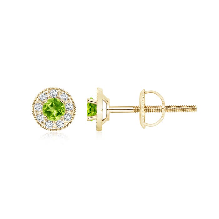 AAA - Peridot / 0.61 CT / 14 KT Yellow Gold