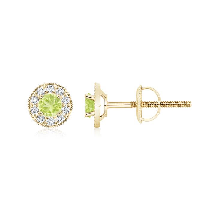 A - Peridot / 0.88 CT / 14 KT Yellow Gold