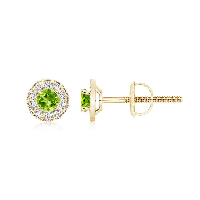 AAA - Peridot / 0.88 CT / 14 KT Yellow Gold