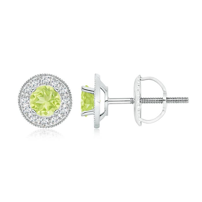 A - Peridot / 1.44 CT / 14 KT White Gold