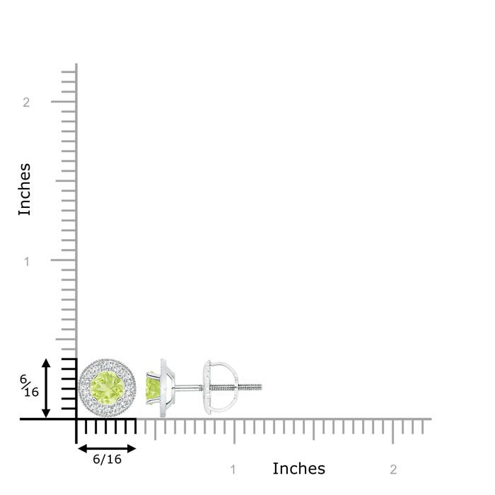 A - Peridot / 1.44 CT / 14 KT White Gold