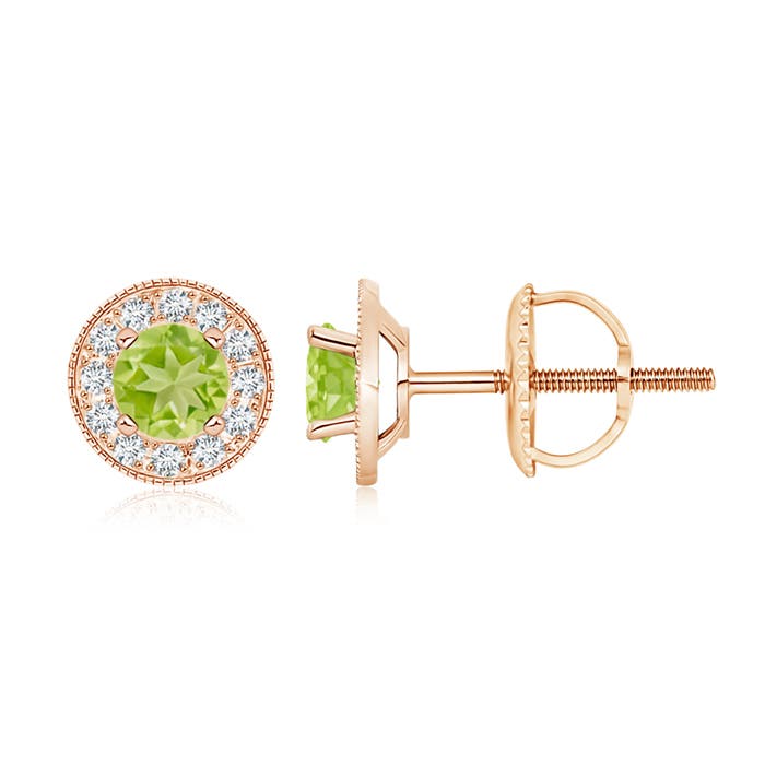 AA - Peridot / 1.44 CT / 14 KT Rose Gold