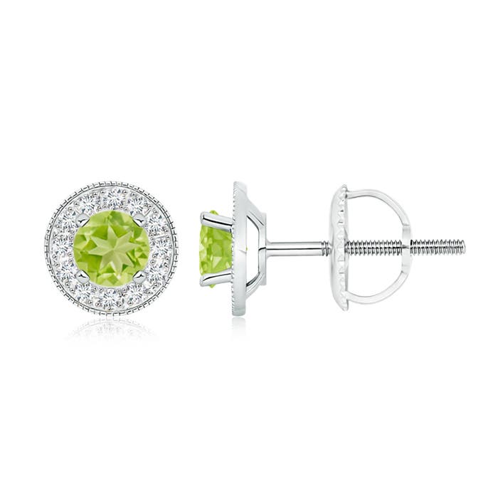 AA - Peridot / 1.44 CT / 14 KT White Gold