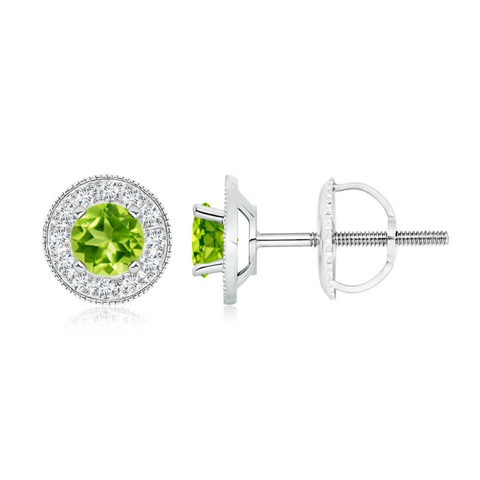 AAA - Peridot / 1.44 CT / 14 KT White Gold