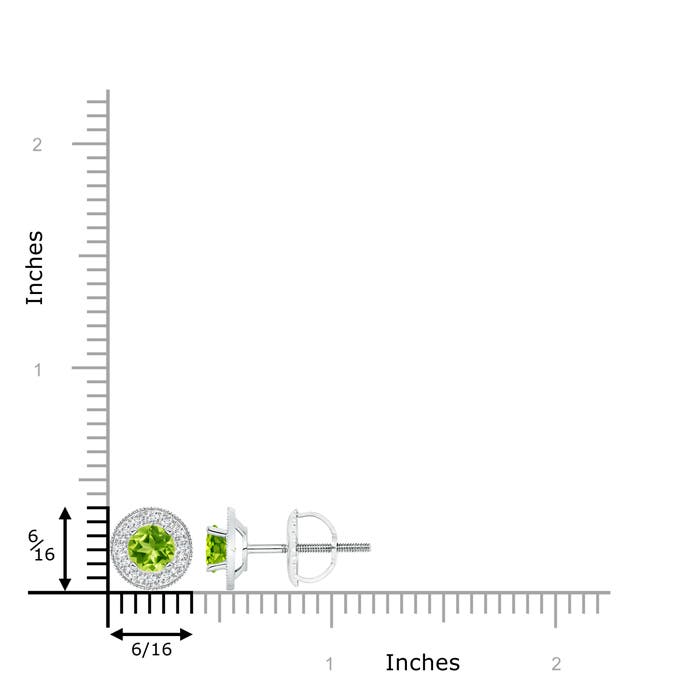 AAA - Peridot / 1.44 CT / 14 KT White Gold