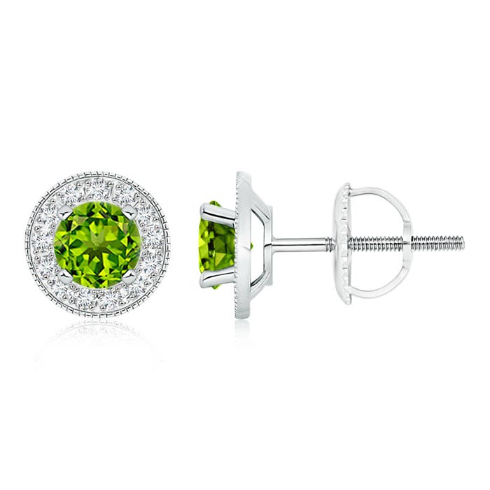 AAAA - Peridot / 2.26 CT / 14 KT White Gold