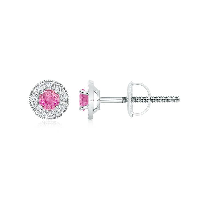 AA - Pink Sapphire / 0.71 CT / 14 KT White Gold