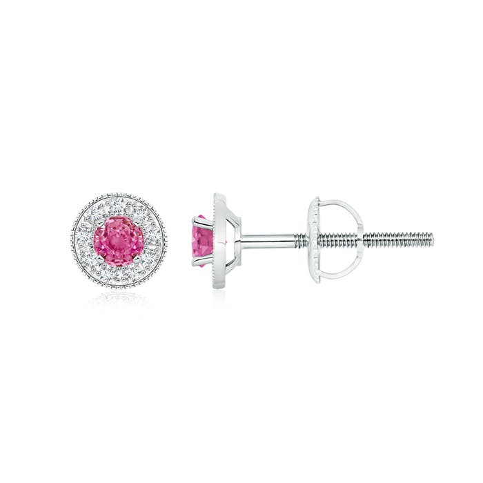 AAA - Pink Sapphire / 0.71 CT / 14 KT White Gold