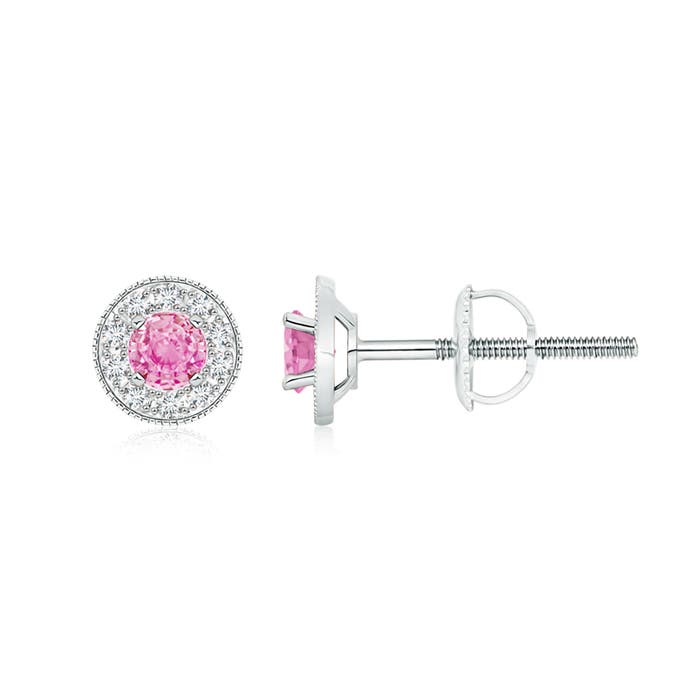 A - Pink Sapphire / 0.94 CT / 14 KT White Gold