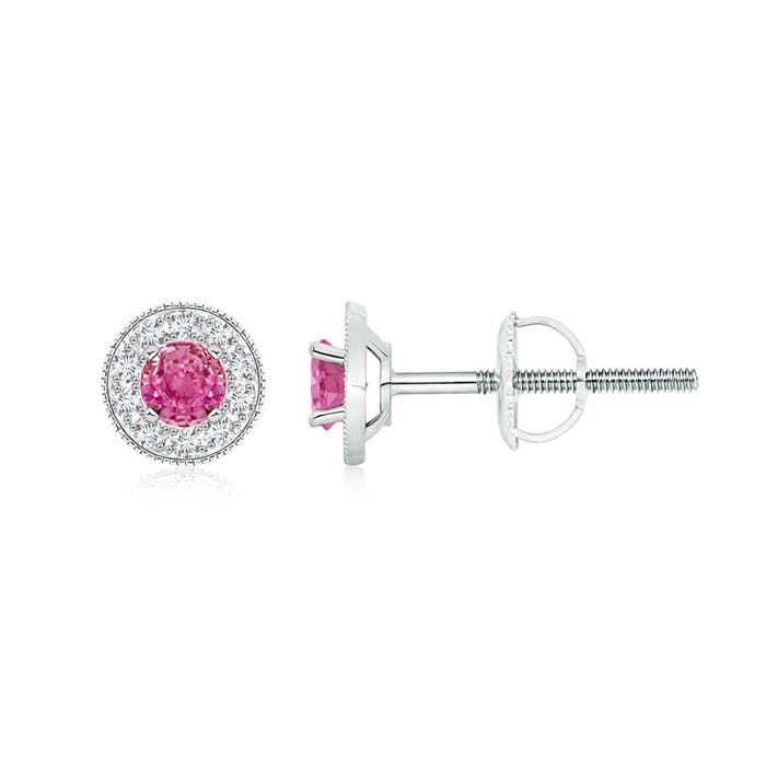 AAA - Pink Sapphire / 0.94 CT / 14 KT White Gold