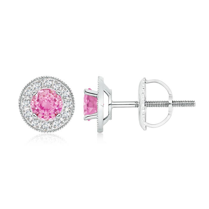 A - Pink Sapphire / 1.54 CT / 14 KT White Gold