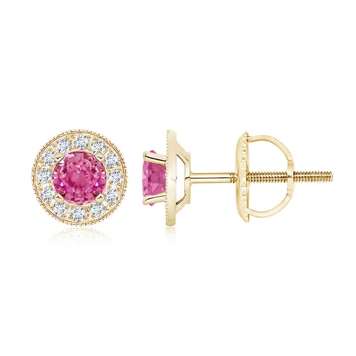 AAA - Pink Sapphire / 1.54 CT / 14 KT Yellow Gold