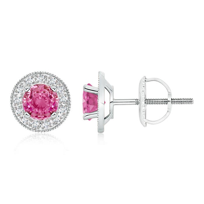 AAA - Pink Sapphire / 2.36 CT / 14 KT White Gold