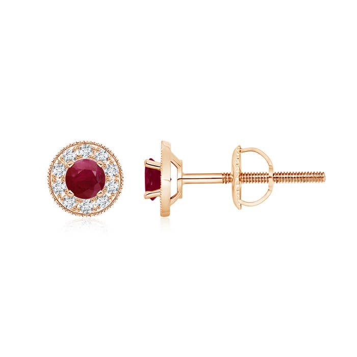 A - Ruby / 0.96 CT / 14 KT Rose Gold