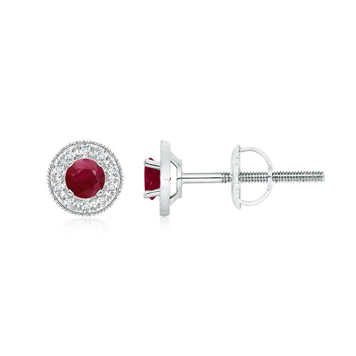 A - Ruby / 0.96 CT / 14 KT White Gold