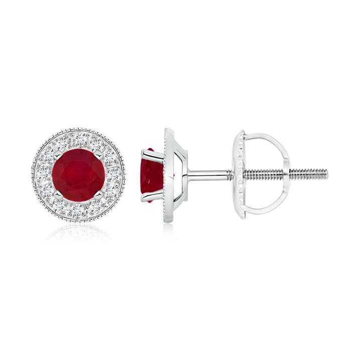 AA - Ruby / 1.54 CT / 14 KT White Gold