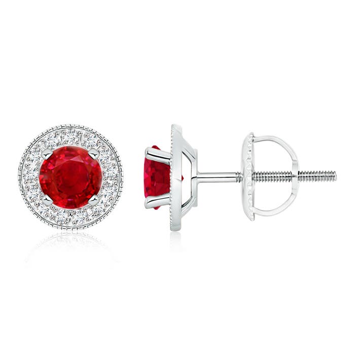 AAA - Ruby / 2.36 CT / 14 KT White Gold