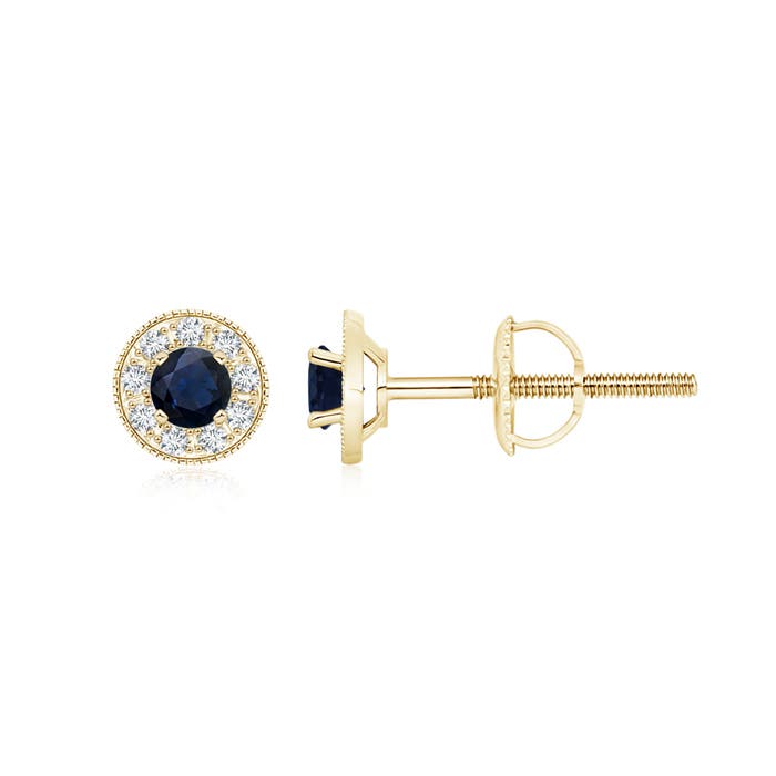 A - Blue Sapphire / 0.69 CT / 14 KT Yellow Gold