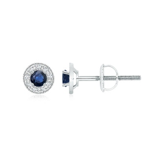Round AA Blue Sapphire