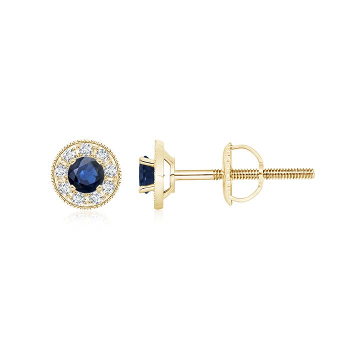 AA - Blue Sapphire / 0.69 CT / 14 KT Yellow Gold