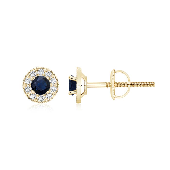 A - Blue Sapphire / 0.94 CT / 14 KT Yellow Gold