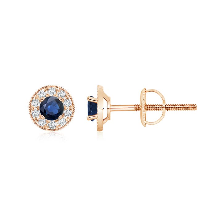 AA - Blue Sapphire / 0.94 CT / 14 KT Rose Gold