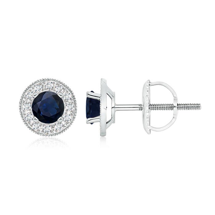 A - Blue Sapphire / 1.54 CT / 14 KT White Gold