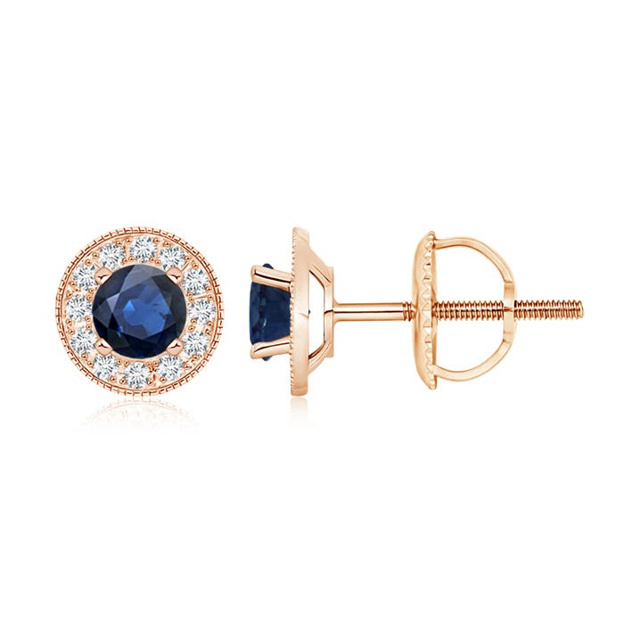 AA - Blue Sapphire / 1.54 CT / 14 KT Rose Gold