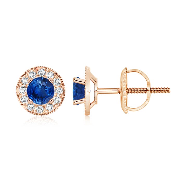 AAA - Blue Sapphire / 1.54 CT / 14 KT Rose Gold