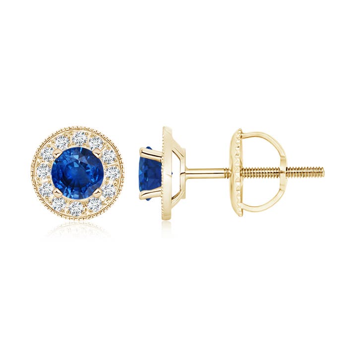 AAA - Blue Sapphire / 1.54 CT / 14 KT Yellow Gold