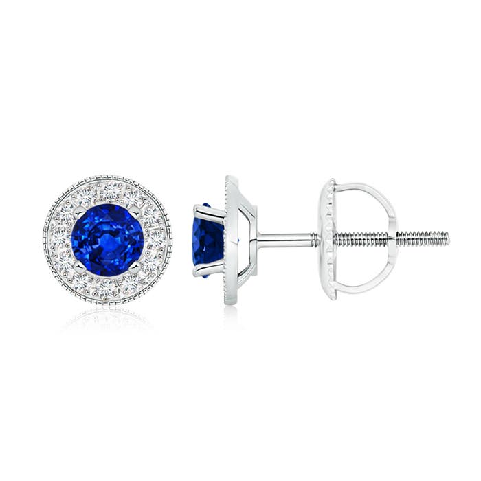 AAAA - Blue Sapphire / 1.54 CT / 14 KT White Gold