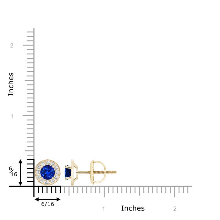 AAAA - Blue Sapphire / 1.54 CT / 14 KT Yellow Gold