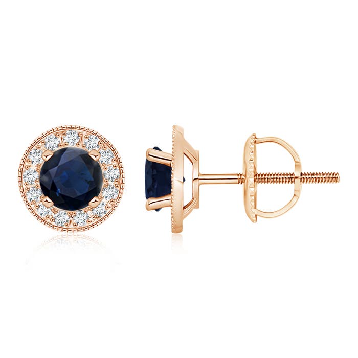 A - Blue Sapphire / 2.36 CT / 14 KT Rose Gold