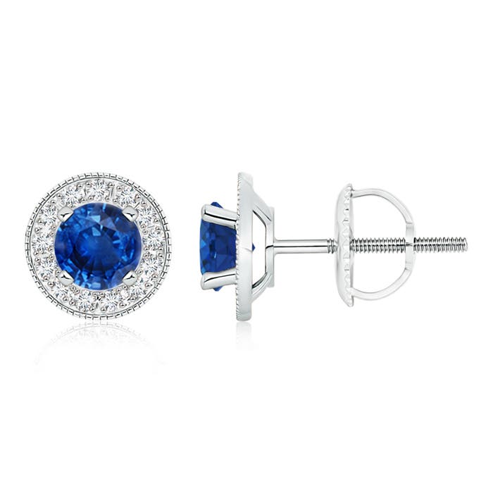 AAA - Blue Sapphire / 2.36 CT / 14 KT White Gold