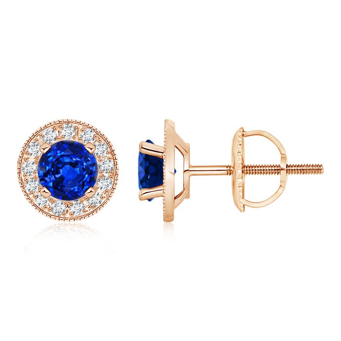 AAAA - Blue Sapphire / 2.36 CT / 14 KT Rose Gold