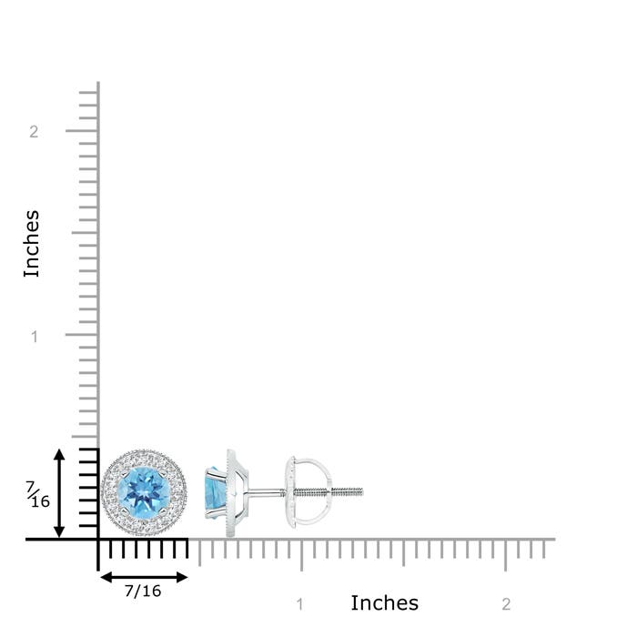 A - Swiss Blue Topaz / 2.26 CT / 14 KT White Gold