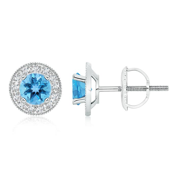 AA - Swiss Blue Topaz / 2.26 CT / 14 KT White Gold