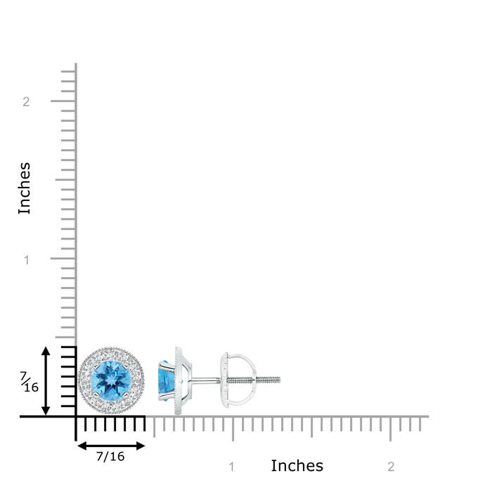 AA - Swiss Blue Topaz / 2.26 CT / 14 KT White Gold