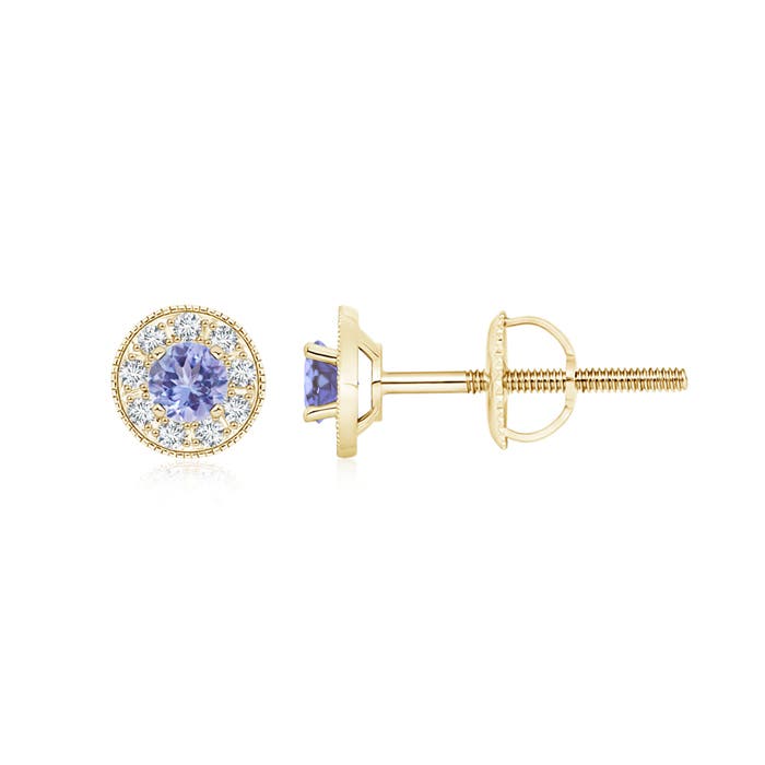 AA - Tanzanite / 0.61 CT / 14 KT Yellow Gold